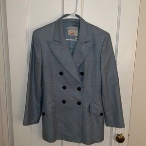 Vintage Mondi Blazer Blue Wool Jacket